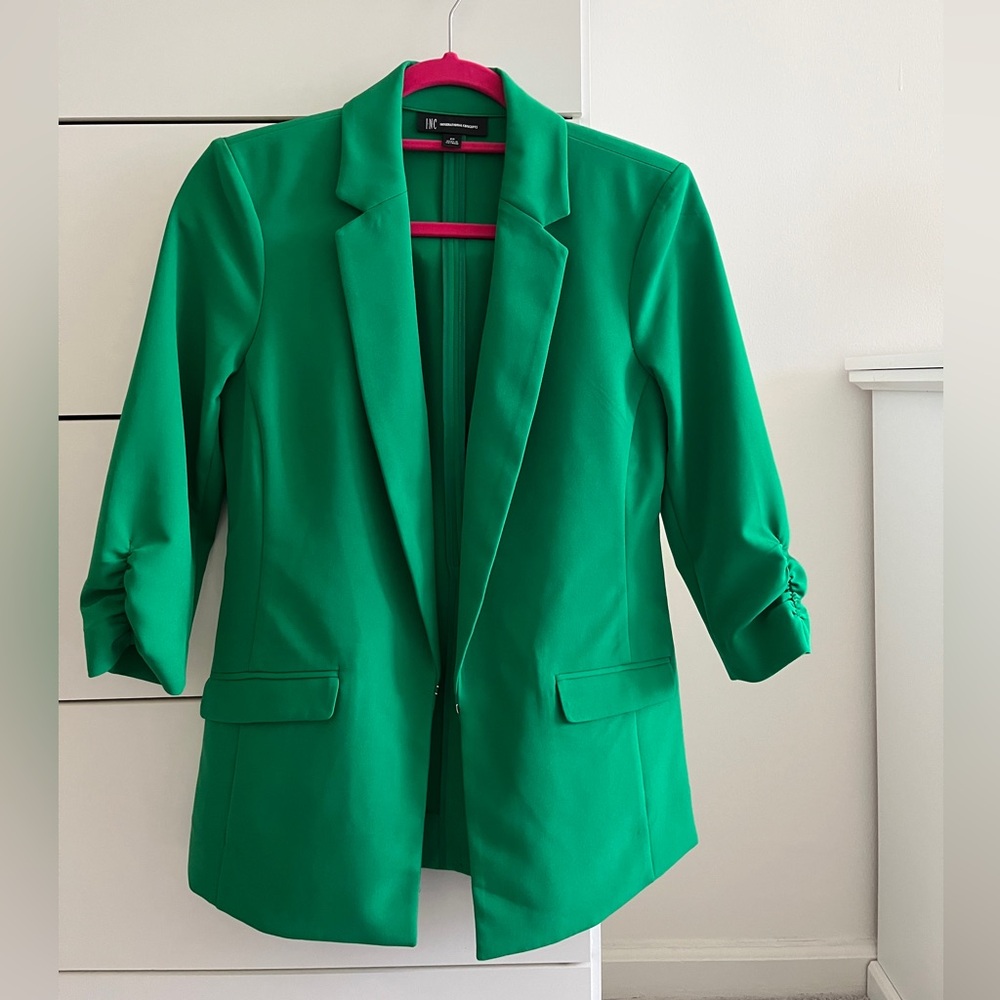 INC International Concepts Vibrant Green Blazer